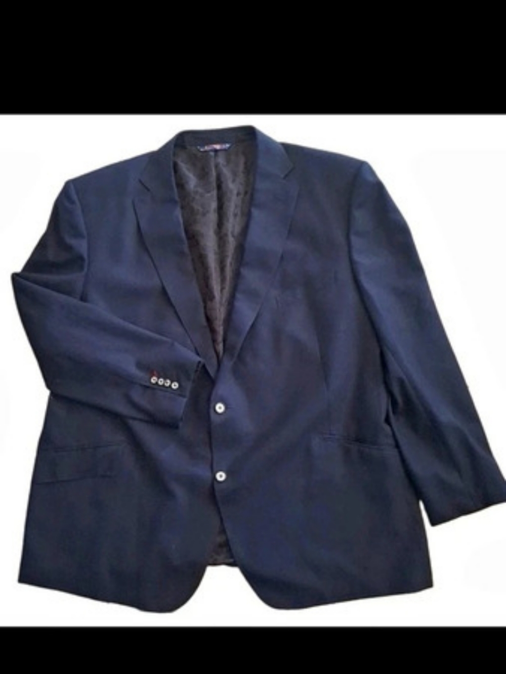 Robert Graham Men's Wool Silk Blazer Blue Size EU 64-US 54 Like New